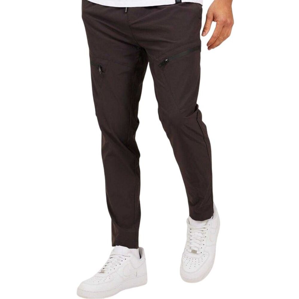 Brave Soul Mens Ripstop Slim Cargo Pants / Dark Grey